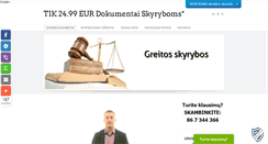 Desktop Screenshot of greitosskyrybos.com